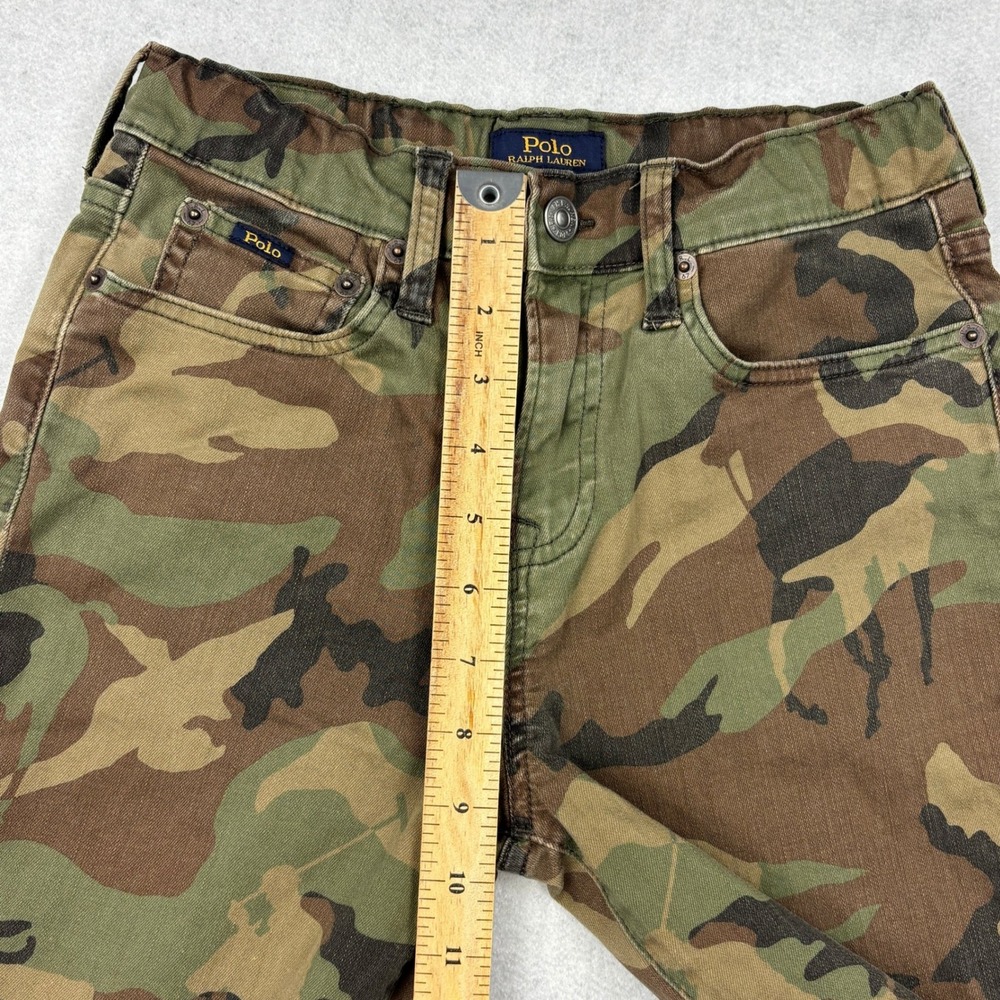 Polo Ralph Lauren Sullivan Slim Pants Boys 12 Green Camo Stretch Twill Chinos - Picture 10 of 15